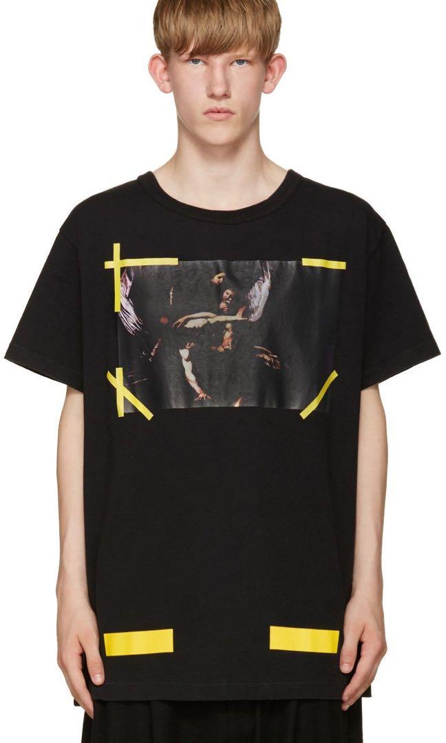 F16 OFF WHITE OPERE BLACK T SHIRT Men s Fashion Tops Sets Shirts on Carousell