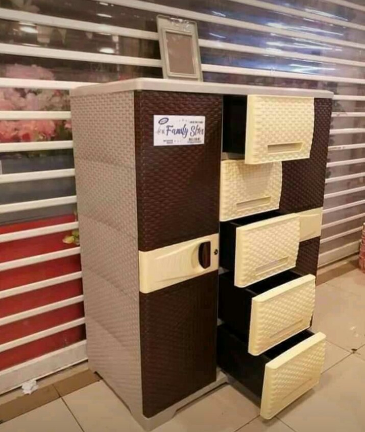 Rattan Plastic Dual Cabinet Home Furniture Furniture Fixtures Shelves Drawers On Carousell