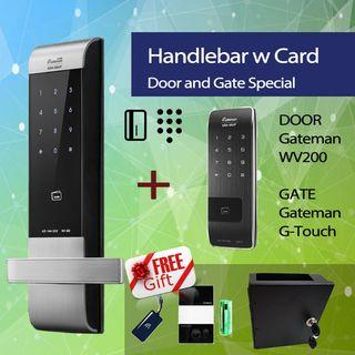 Gateman WV200 + GTouch A20 HDB Door Gate Digital Lock Set