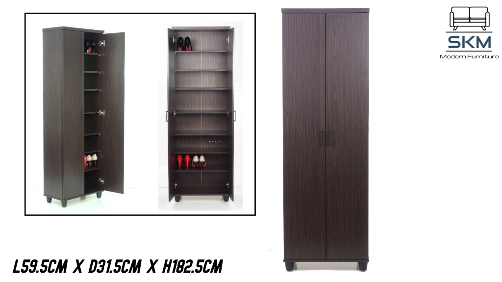 Great Deal Walnut Shoe Cabinet Furniture Shelves Drawers On Carousell