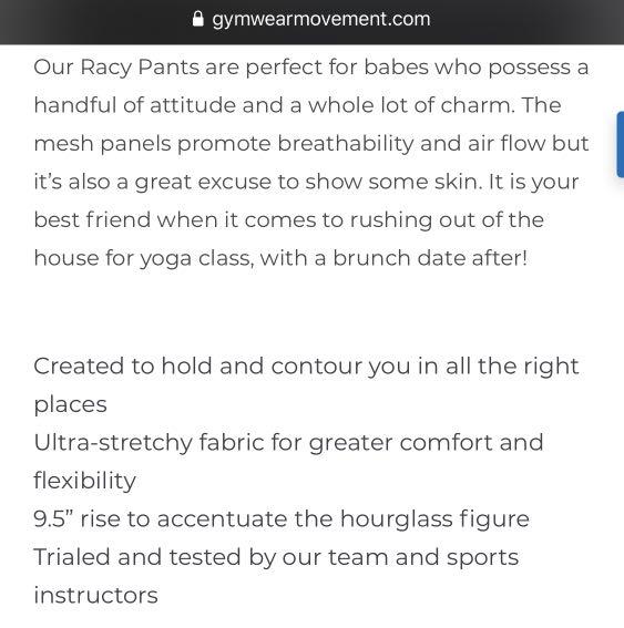 Gym Wear Movement Sports Bra + Tights set, Women's Fashion, Activewear