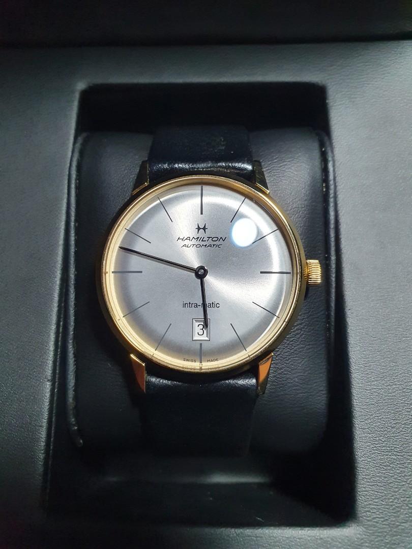 Hamilton intra best sale matic 38mm gold