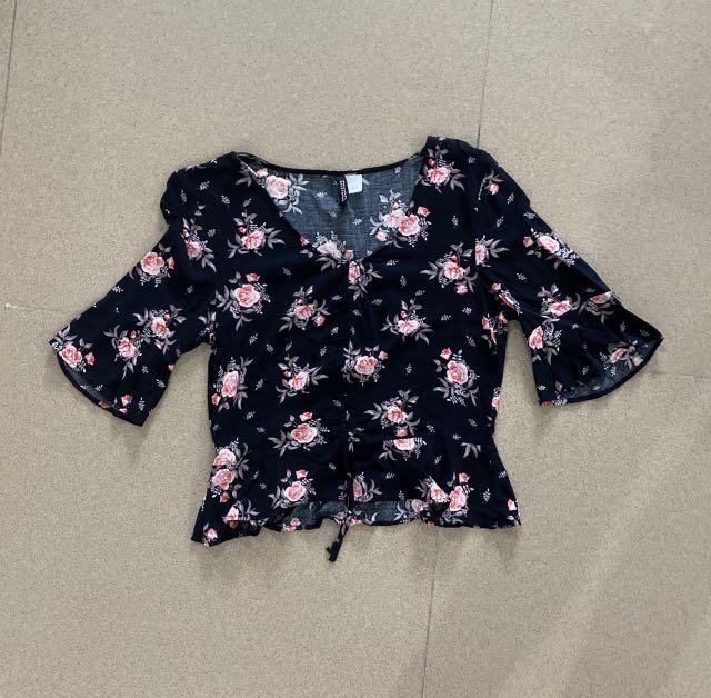 h&m ruched top