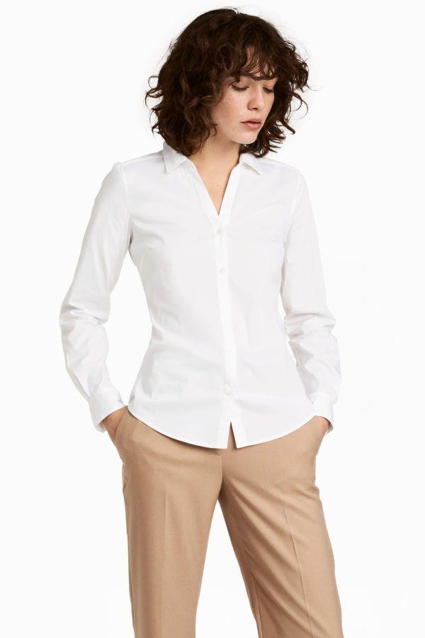 H&m slim hotsell fit white shirt