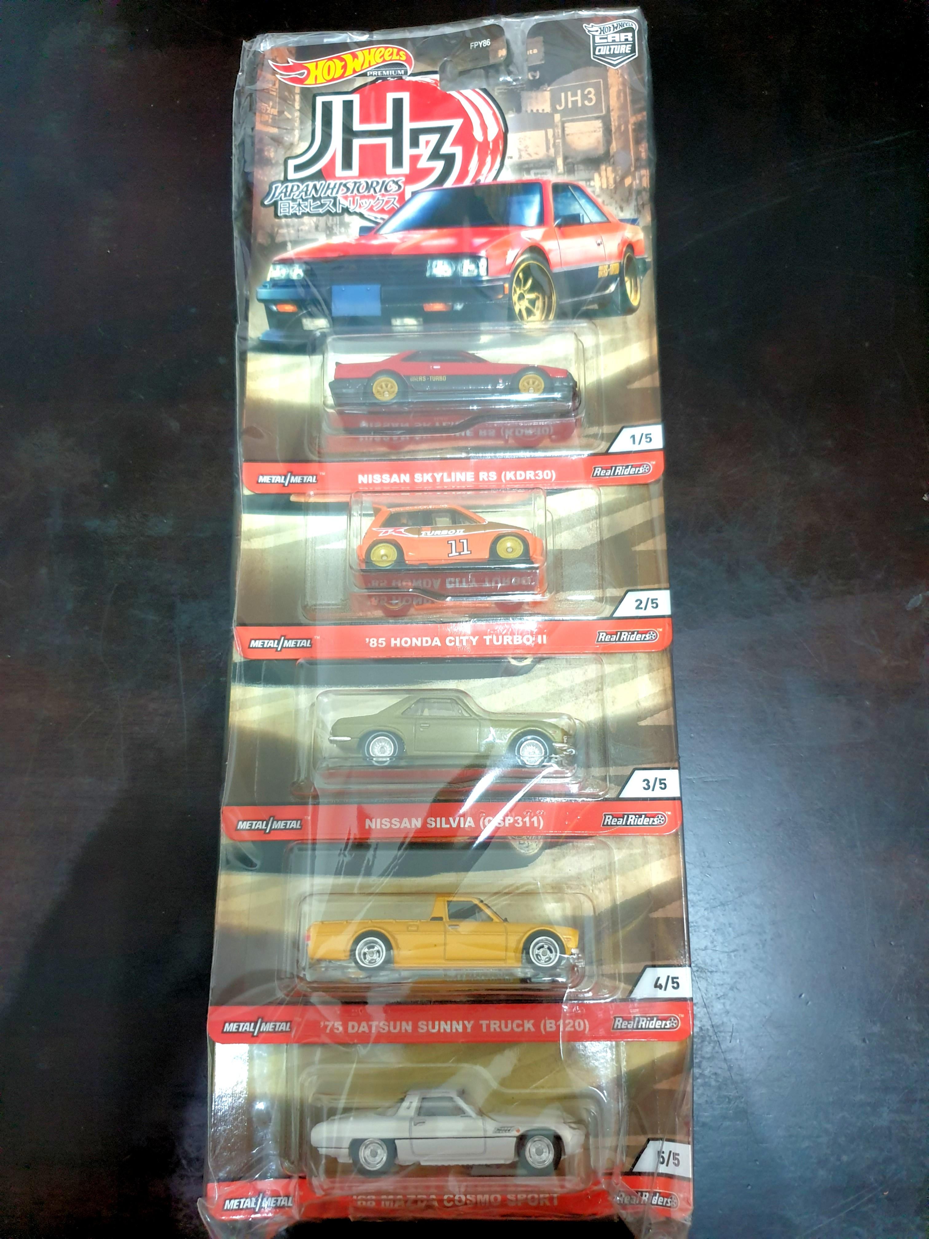Contemporary Manufacture Hot Wheels Japan Historics 3 Jh3 1 64 Diecast 1 2 3 5 Lot Of 4 In Cards Com