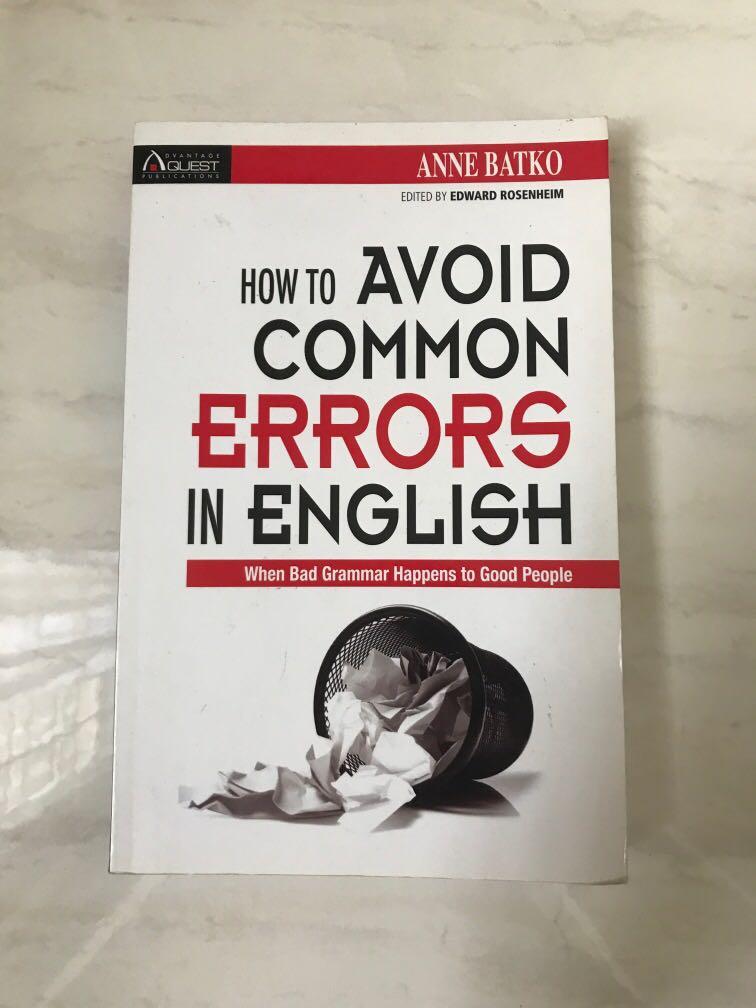 How To Avoid Common Errors In English, Hobbies & Toys, Books & Magazines,  Storybooks On Carousell