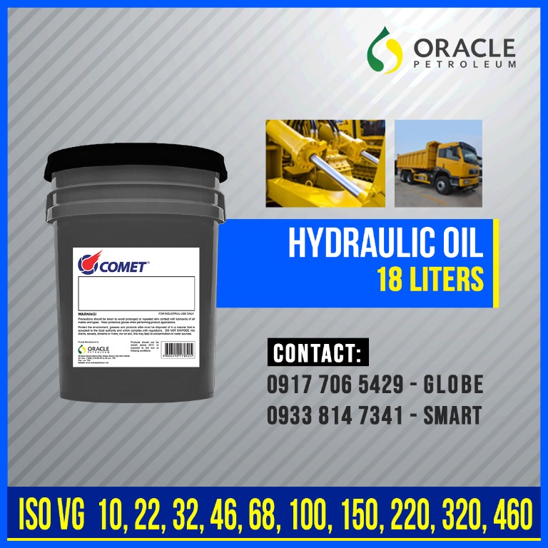 Hydraulic Oil ISO VG 10 22 32 46 68 100 150 220 320 460 PAIL 18L, Car