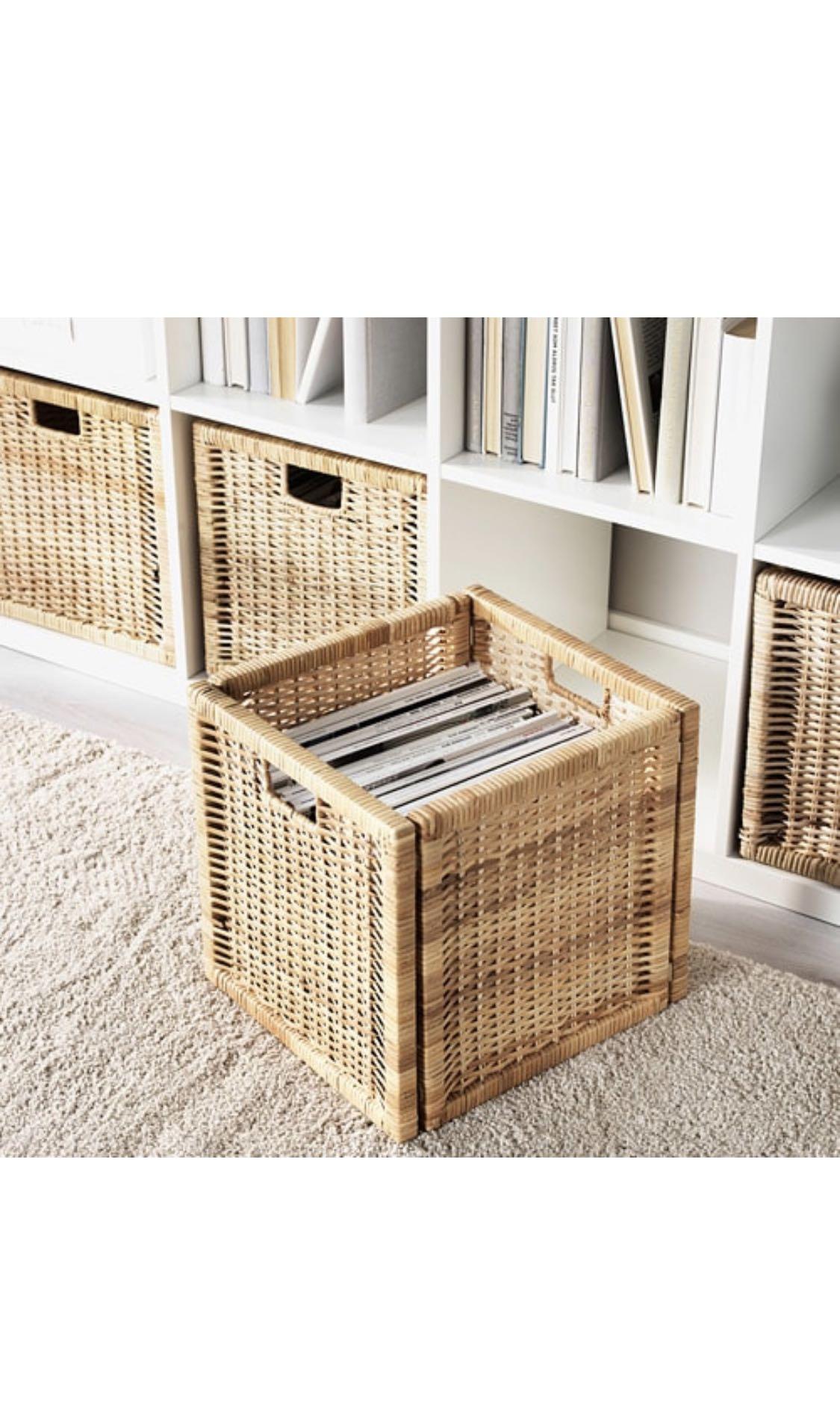 IKEA Ratten Basket KALLAX shelf Inserts, Furniture, Shelves & Drawers