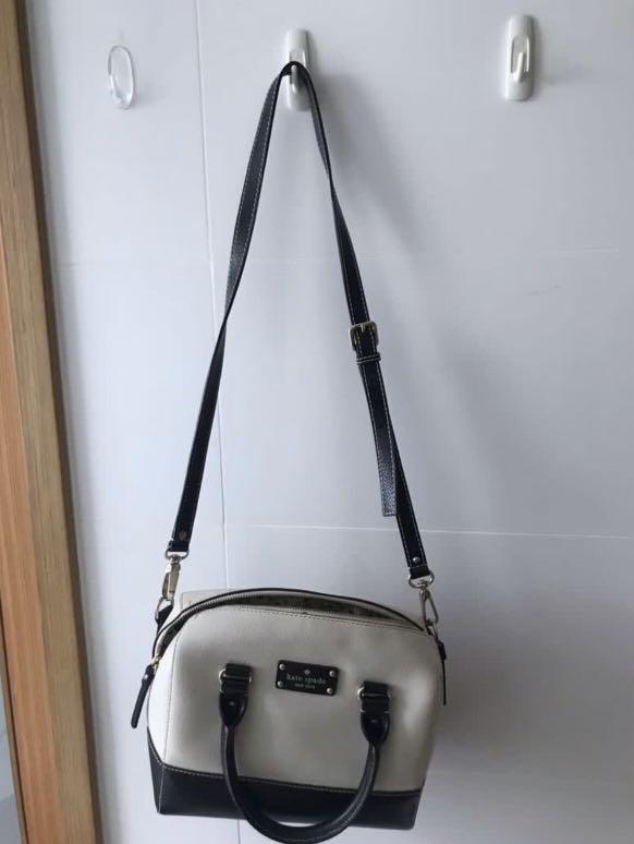 Kate spade black and white sling bag outlet