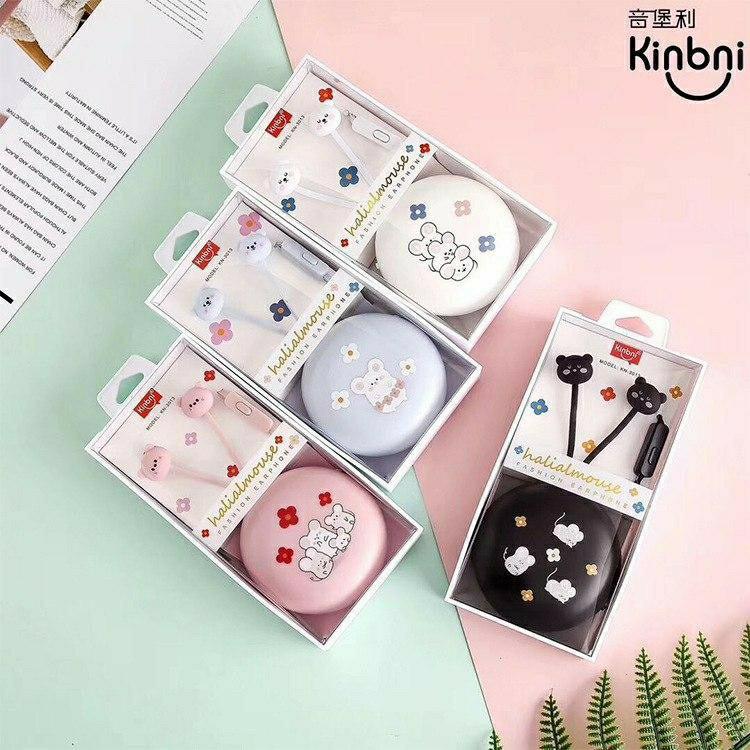 Kinbni Earphones (Category: Earphones) located in Manila. Submitted by deephyu (Listing ID 1019028315, Image 1). Description: Features: Headset type: in-ear earphones Plug diameter: 3.5mm Plug type: straight type Wired earphones. With microphone. Colors available: black, blue, pink and white.