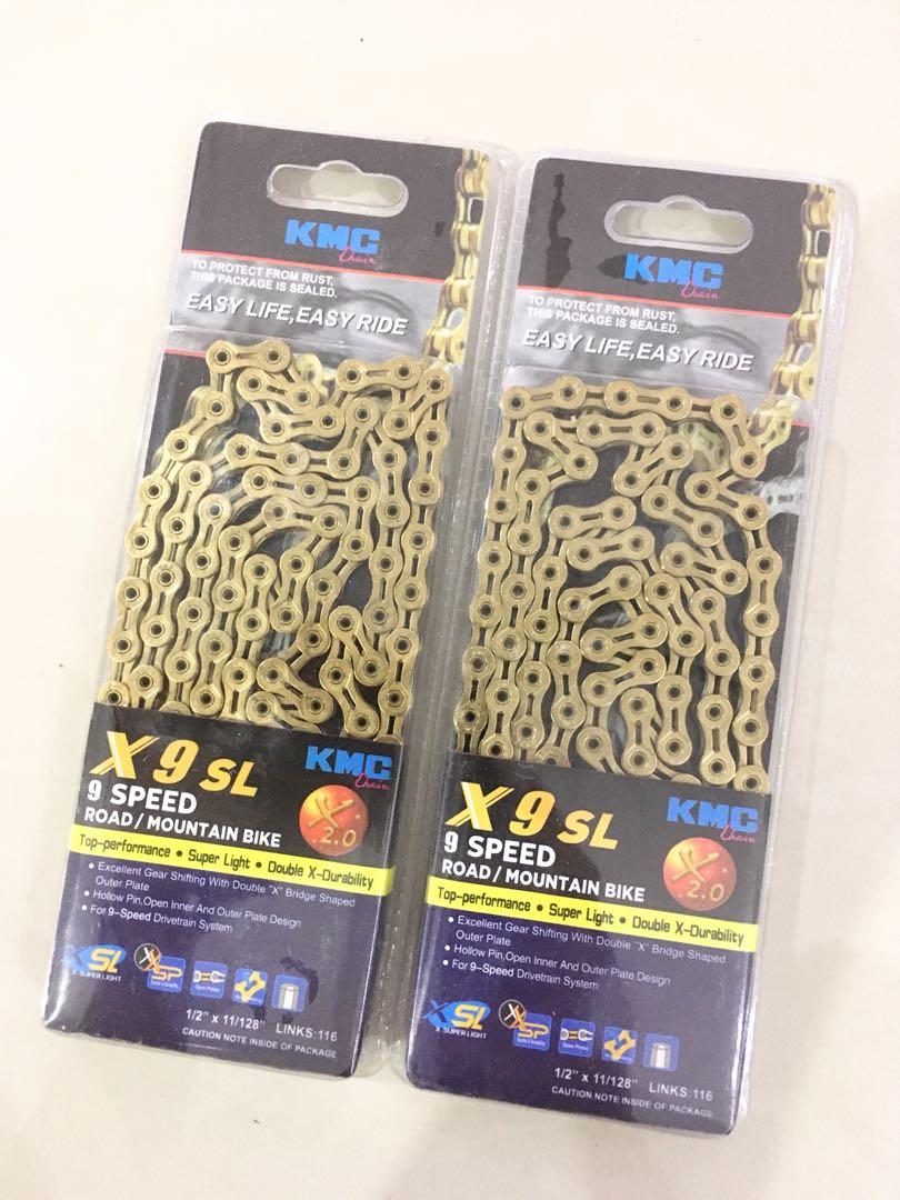 Kmc gold chain shop 9 speed
