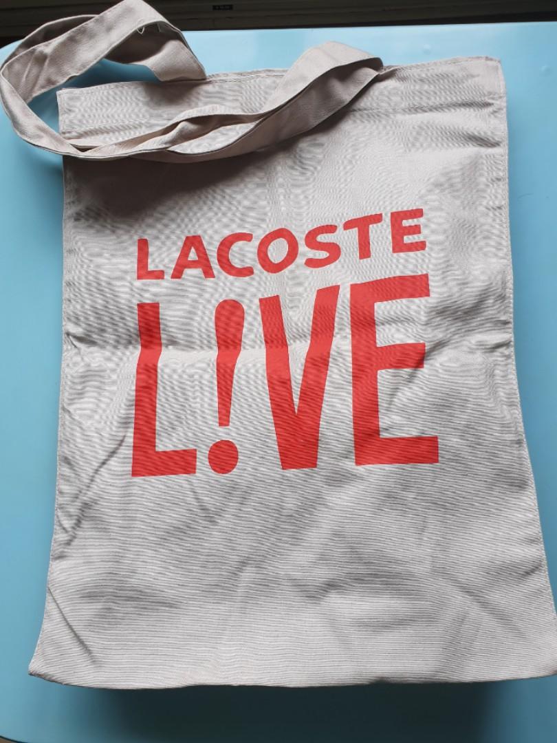Lacoste L!VE grey tote bag, Women's Fashion, Bags & Wallets, Tote Bags