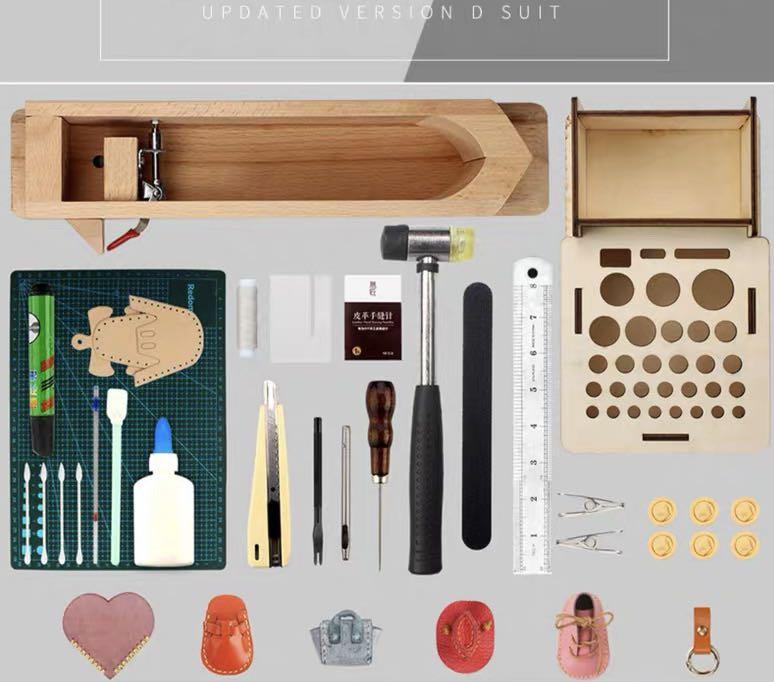 Leather craft basic kit (Category: Craft Supplies & Tools) located in Singapore. Submitted by wemakesg (Listing ID 126392841, Image 1). Description: Complete beginner leathercraft kit. This basic leather making set introduces people to the basics of carving and finishing. Note: Items shown only sell in a set. Kit includes : 1) Stitching Pony (Rtp $30.00) 2) Pen Knife (Rtp $2.50) 3) Mallet (Rtp $5.00) 4) A4 Cutting Mat (Rtp $6.00) 5) 2 Prong (4mm)