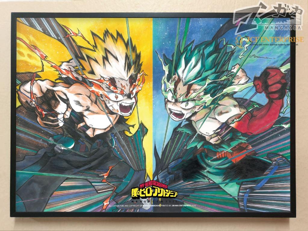 Mangacca My Hero Academia Bakugo Deku Hand Drawn Gold Dust A3 Printed Poster Design Craft Artwork On Carousell