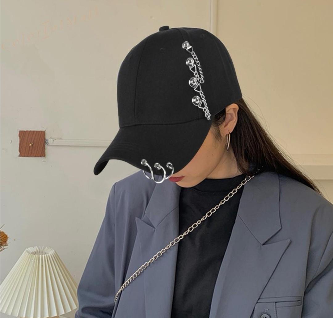 Metal Ring Hip Hop Baseball Cap Women s Fashion Watches