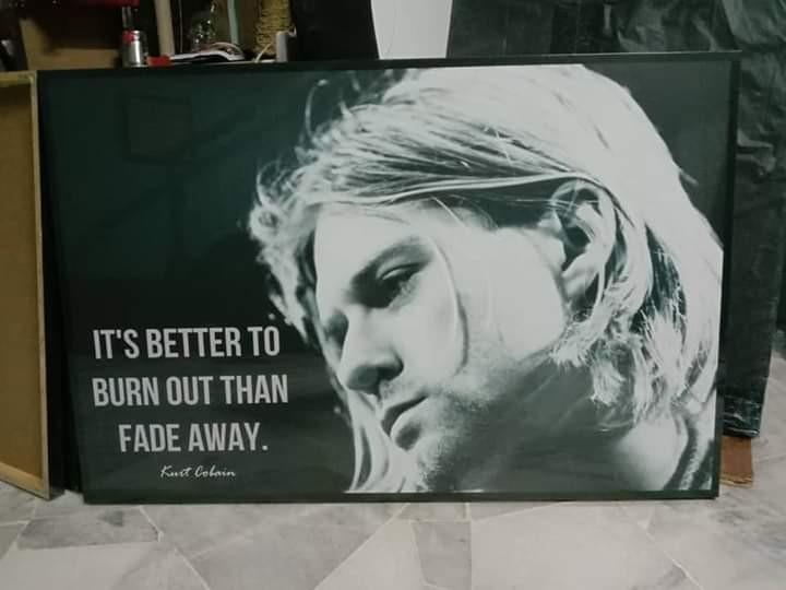 New Kurt Cobain Inspires Wall Art Poster Frame Music Media Cd S Dvd S Other Media On Carousell