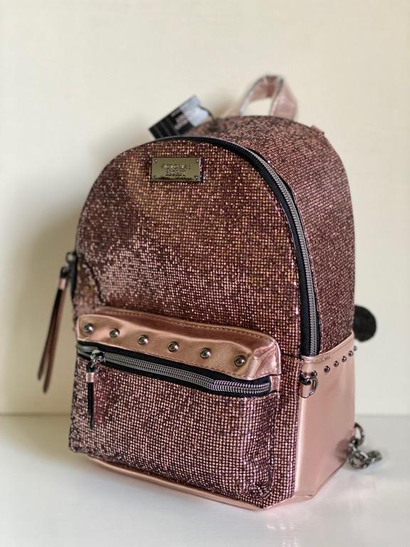 Glitter mesh small city backpack top