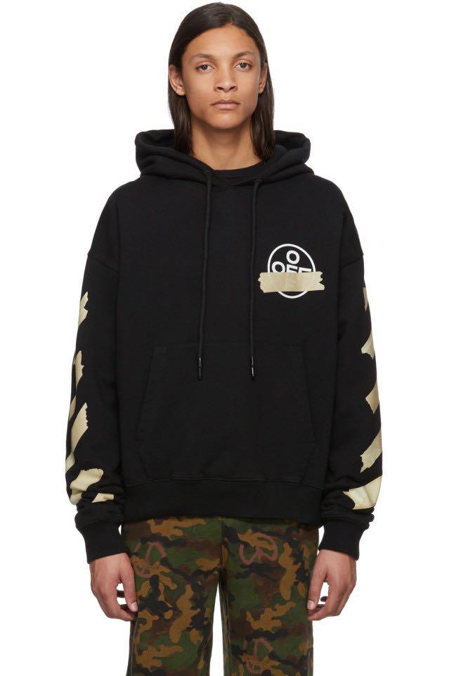 Black tape hoodie online