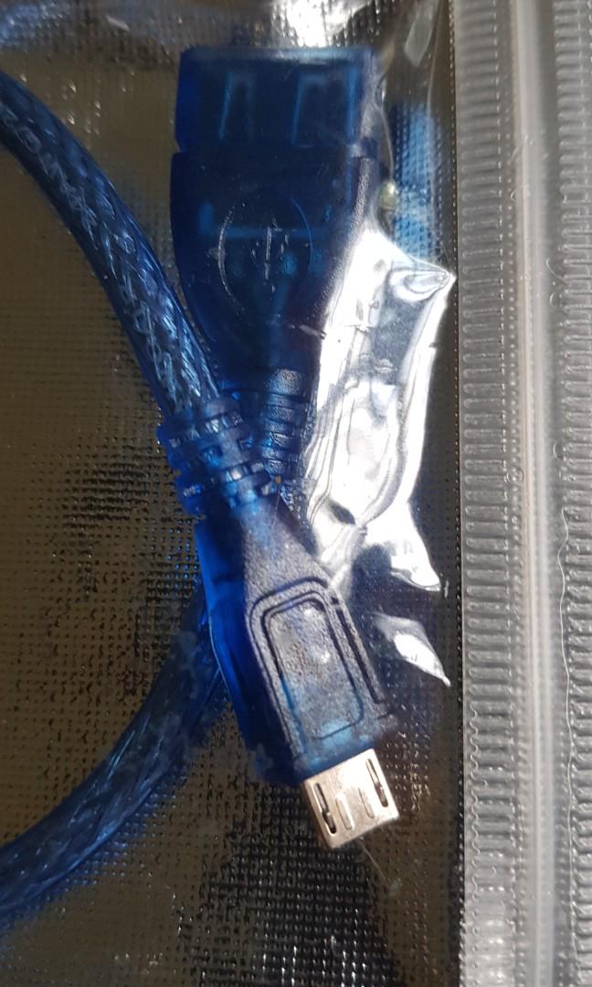 OTG Cable (Category: Chargers & Cables) located in Kuala Lumpur. Submitted by webkraken_99 (Listing ID 1019017666, Image 2). Description: 30 cm OTG cable. Micro USB OTG connector (New) I have 2 units (Female USB to Micro USB).