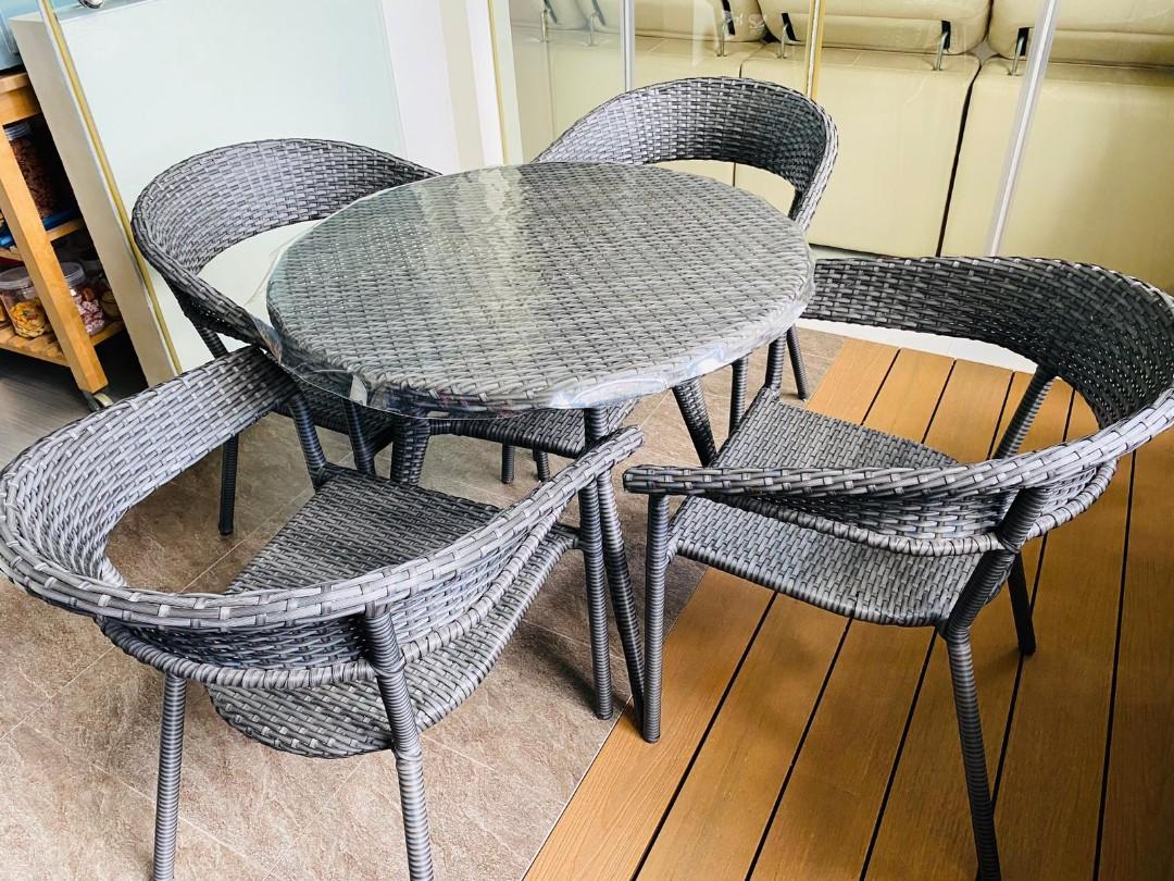 cheap rattan garden table and chairs