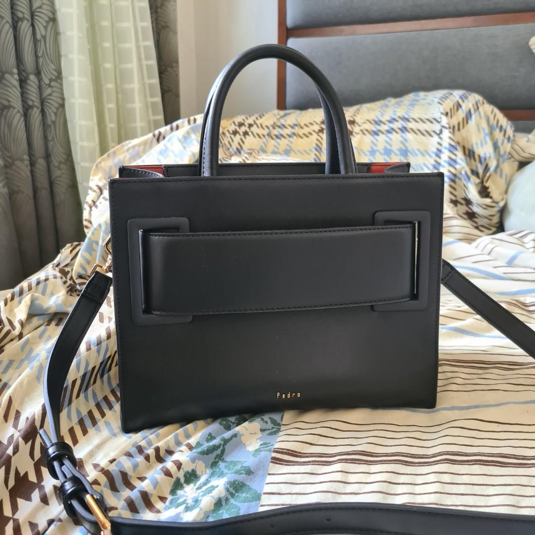 Structured top handle discount bag