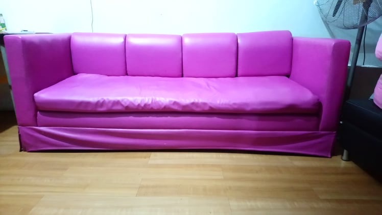 Pink Leather Sofa Furniture Home, Soft Pink Leather Sofa
