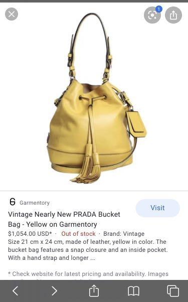 vintage prada bucket bag