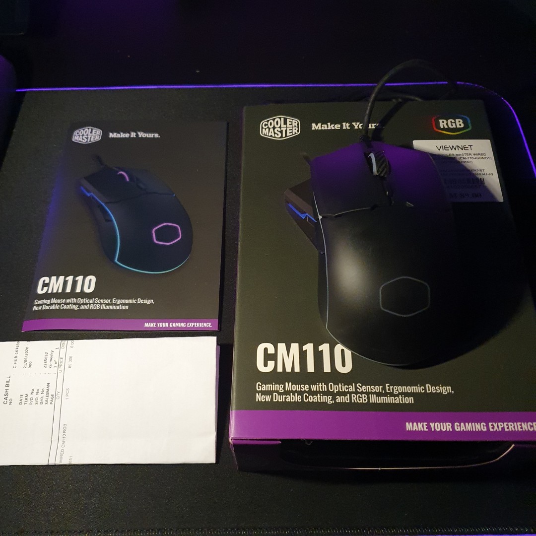 Pre Loved Cooler Master Cm110 Rgb Gaming Mouse Purchased 21 June 2020 Electronics Computer Parts Accessories On Carousell