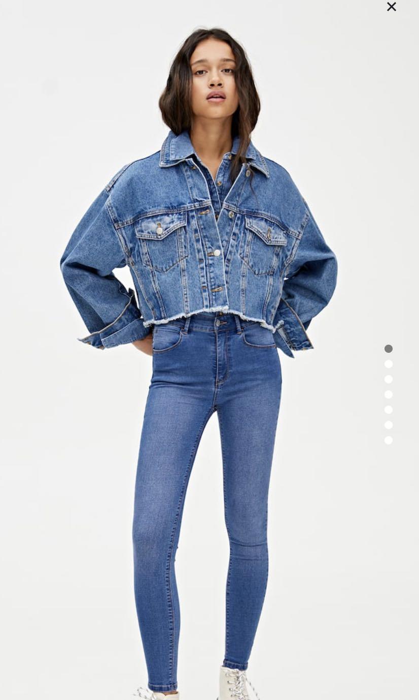 pull and bear skinny mid waist