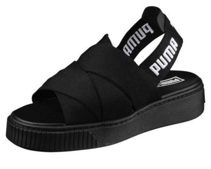 puma black sandals