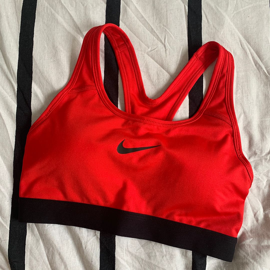 Red nike sports bra top