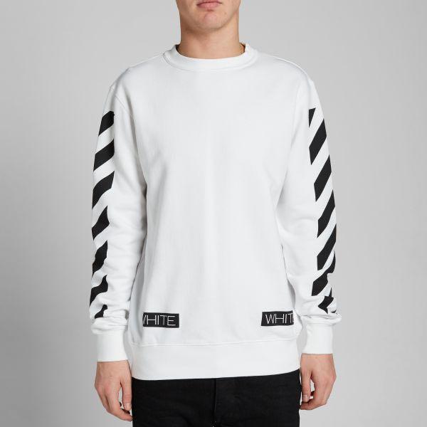 S16 OFF WHITE BLUE COLLAR WHITE CREWNECK SWEATER Men s Fashion Coats Jackets and Outerwear on Carousell