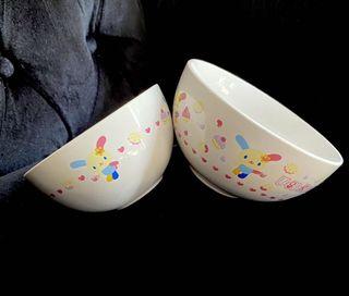 🔥Sale! 2pc Sanrio Mommy & Baby Ceramic Cereal Bowls