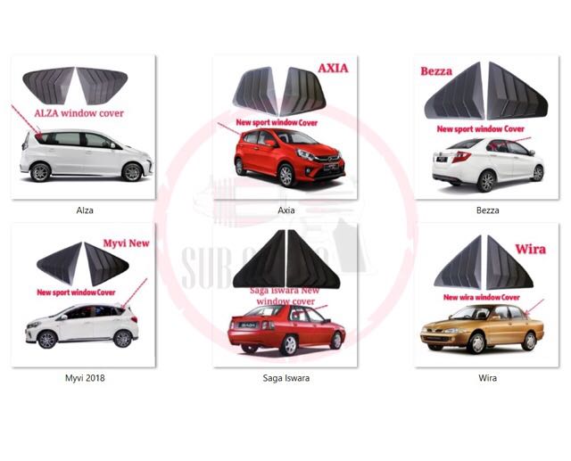 Sc259 Car Rear Side 3d Carbon Window Triangle Mirror Cover Segi Tiga Protector Mustang Perodua Axia Alza Bezza Myvi 2018 Proton Wira Saga Iswara Auto Accessories On Carousell