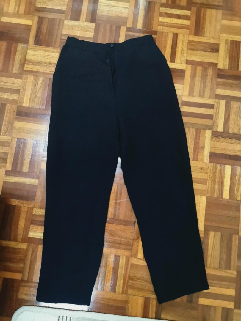 Seluar Slack Hitam Perempuan Women S Fashion Clothes Bottoms On Carousell