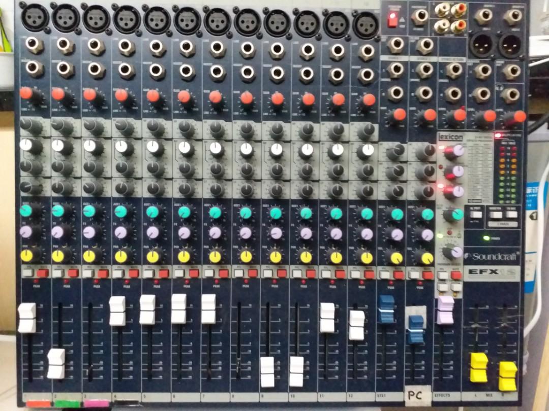 Soundcraft EFX12 mixer station, 興趣及遊戲, 音樂、樂器& 配件, 樂器