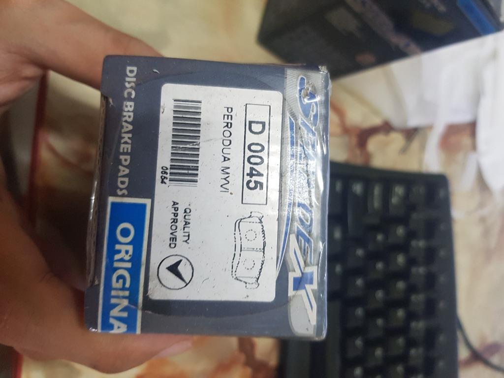SpeedEX (Original) PERODUA FRONT BRAKE PADS MYVI 1.0 1.3 2005-2010 ...