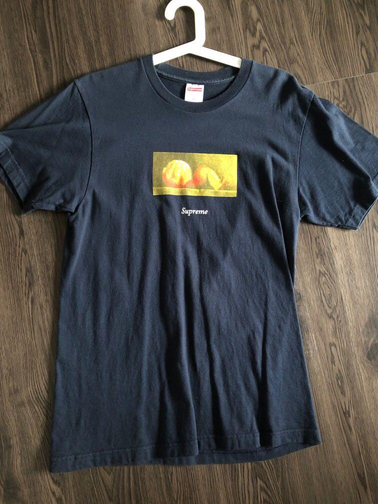 Supreme orange T shirt, Women's Fashion 
