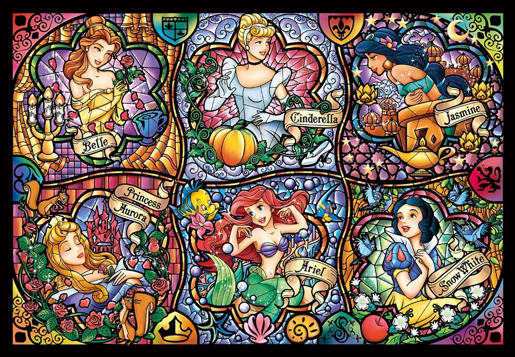 Tenyo Translucent Plastic Disney Princess stained Glass ...