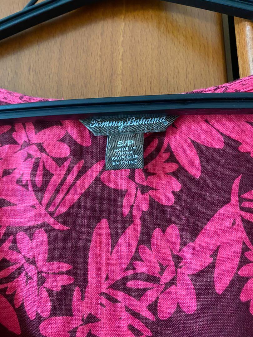 Tommy Bahama Linen Red Floral Dress Women S Fashion Tops Sleeveless On Carousell
