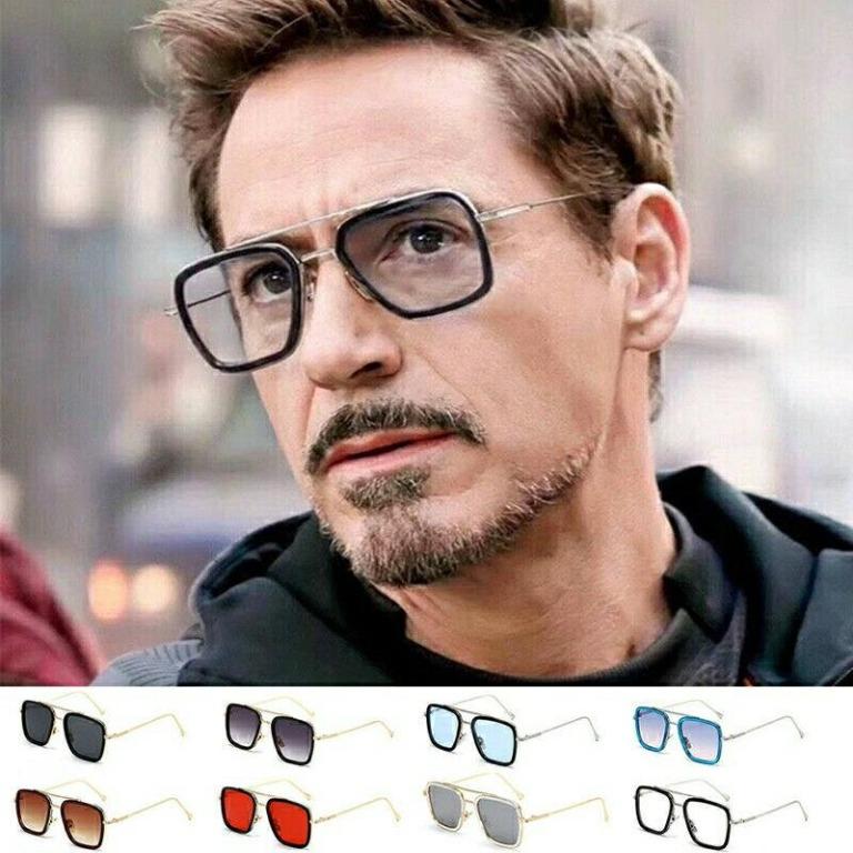 Tony Stark Iron Man Glasses Left to Spider Man Far From Home Edith Glasses Men Sunglasses Women s Fashion Watches Accessories Sunglasses Eyewear on Carousell