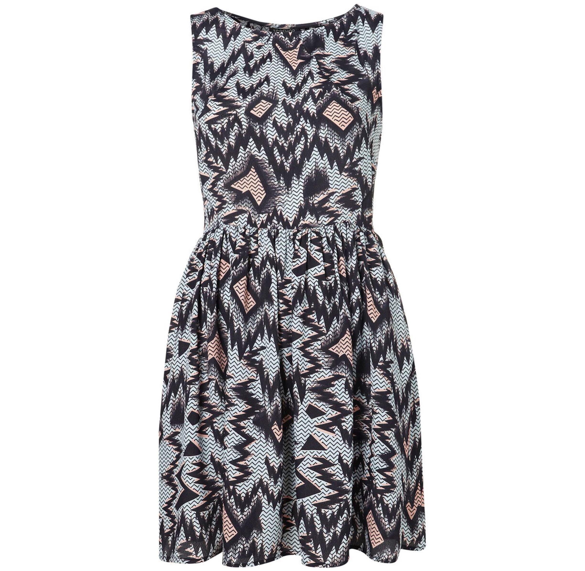 Henna print flippy dress top