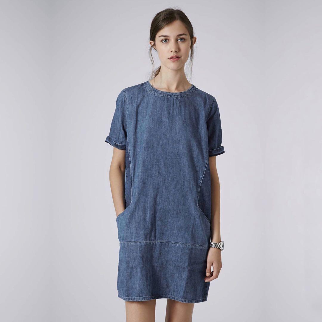 topshop moto denim dress My Topshop Wardrobe - New In