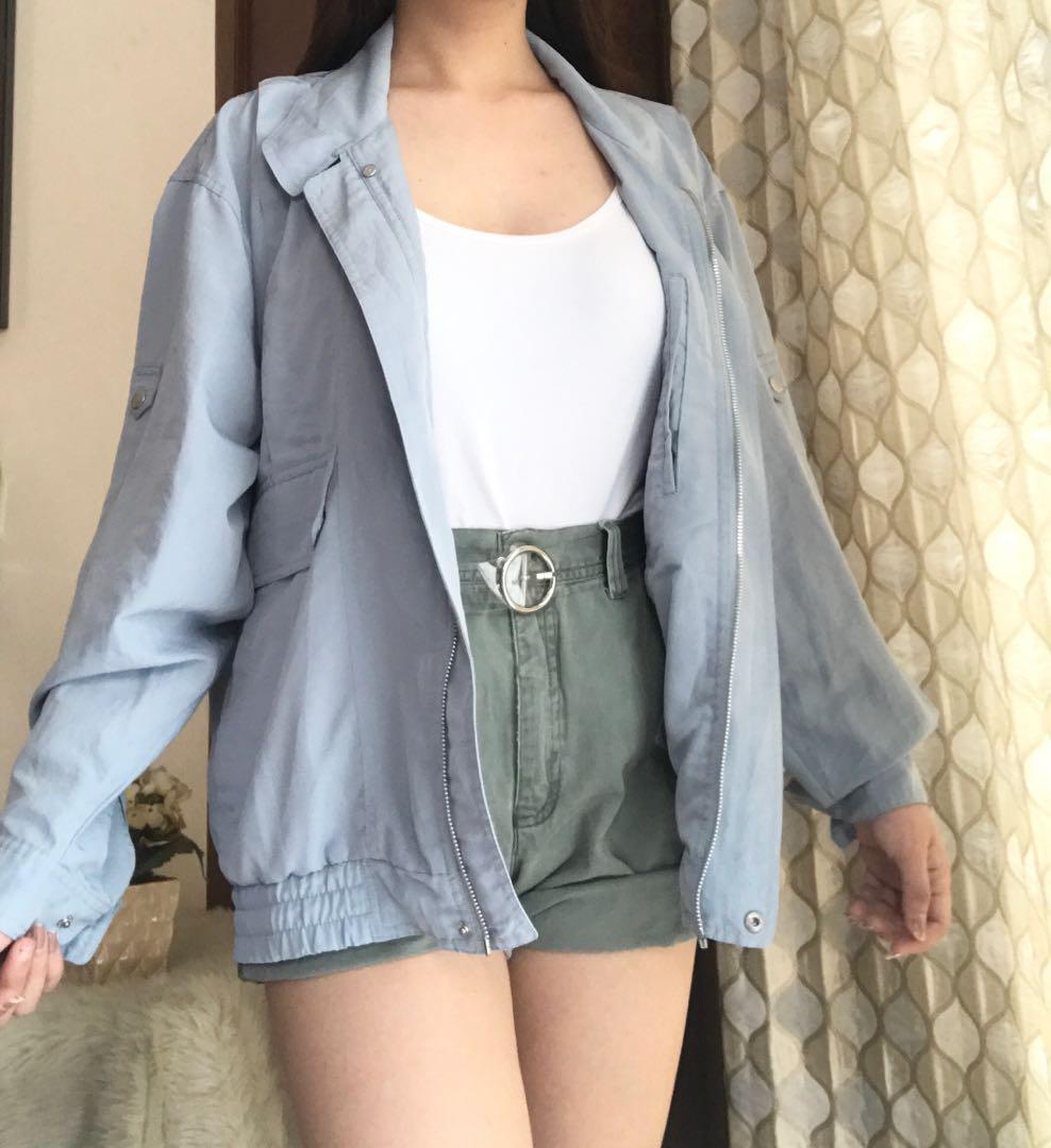 light blue polo jacket
