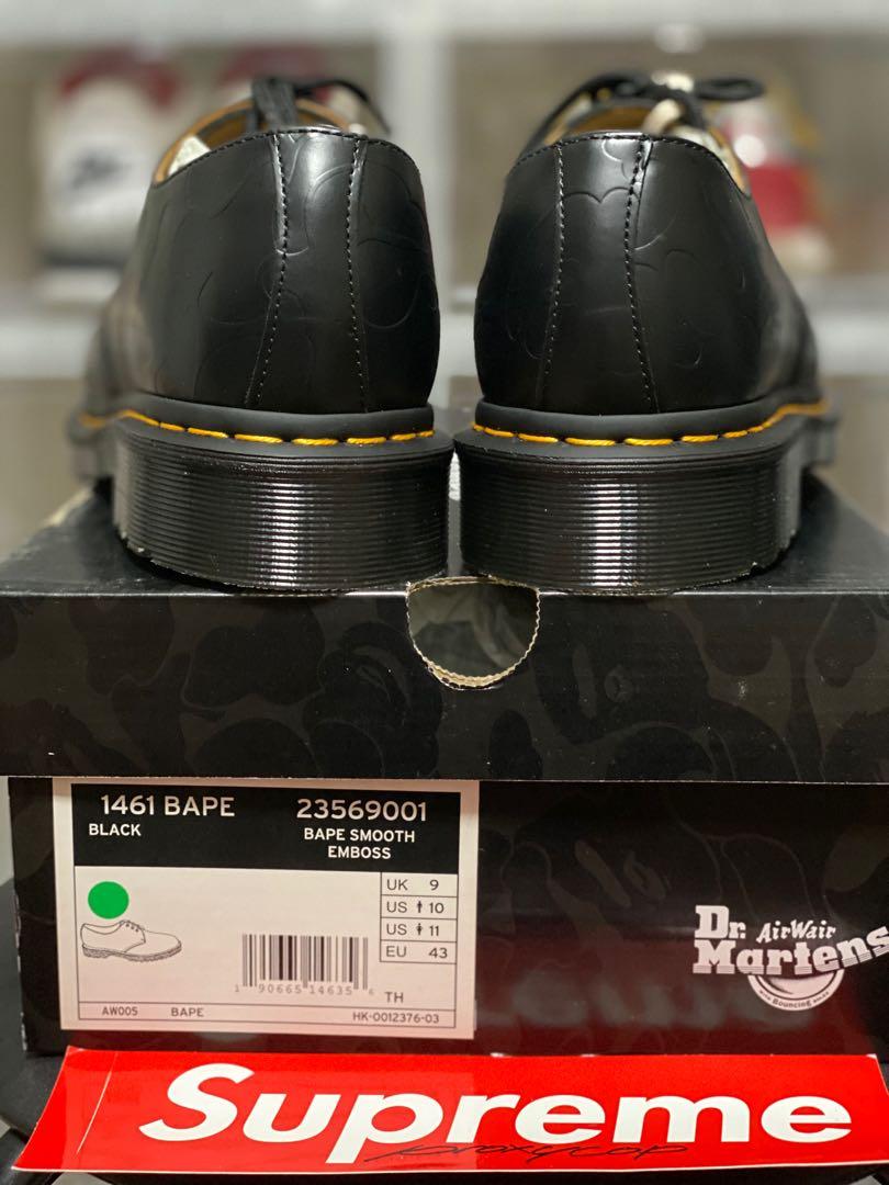 Black bape store smooth emboss