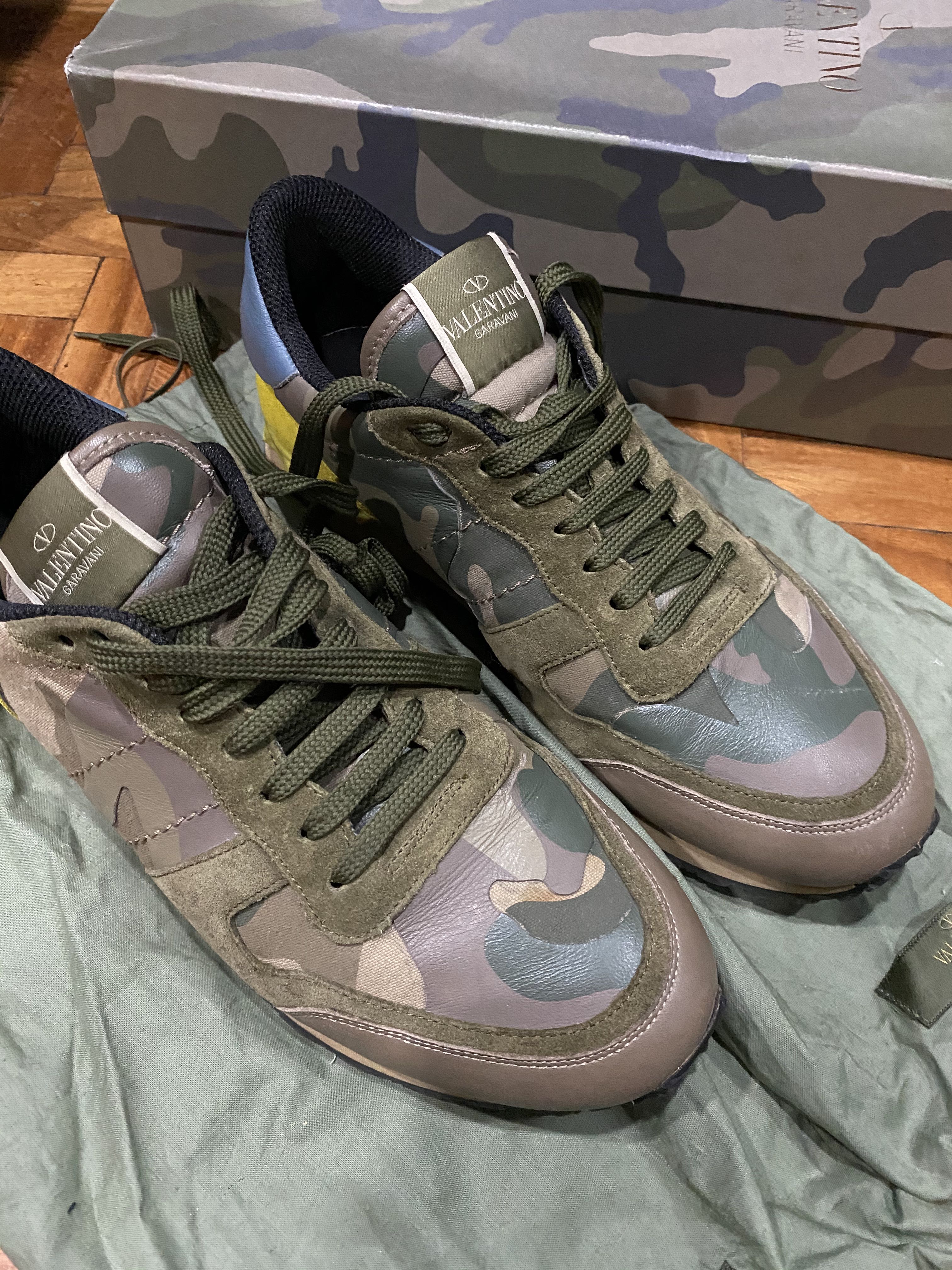 Valentino Camo Rockrunner Shoes Men s Fashion Footwear Sneakers