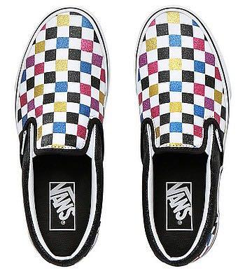 Checkered sales glitter vans