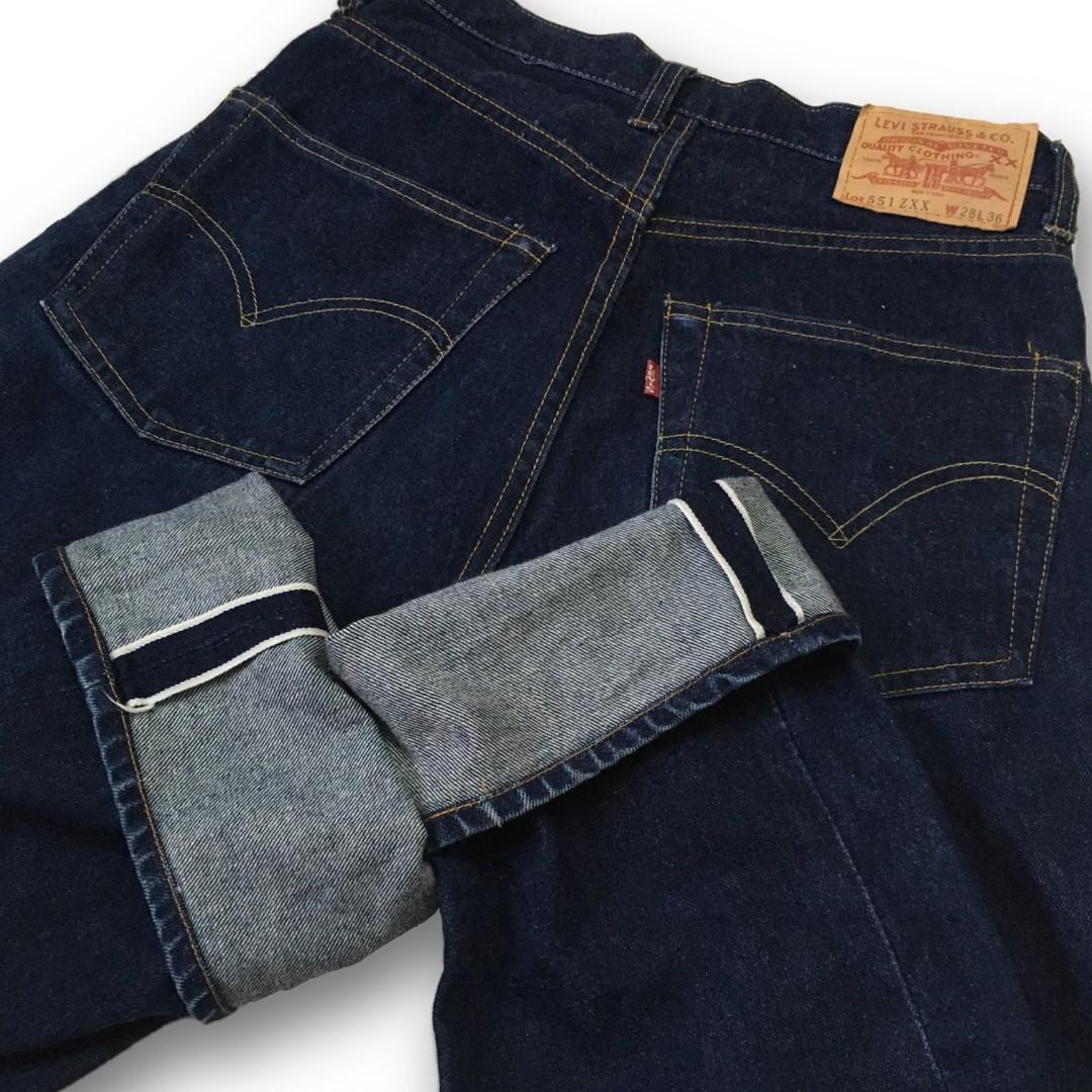 Vintage Levis 551 ZXX Big E Selvedge Denim Jeans, Men's Fashion, Bottoms,  Jeans on Carousell