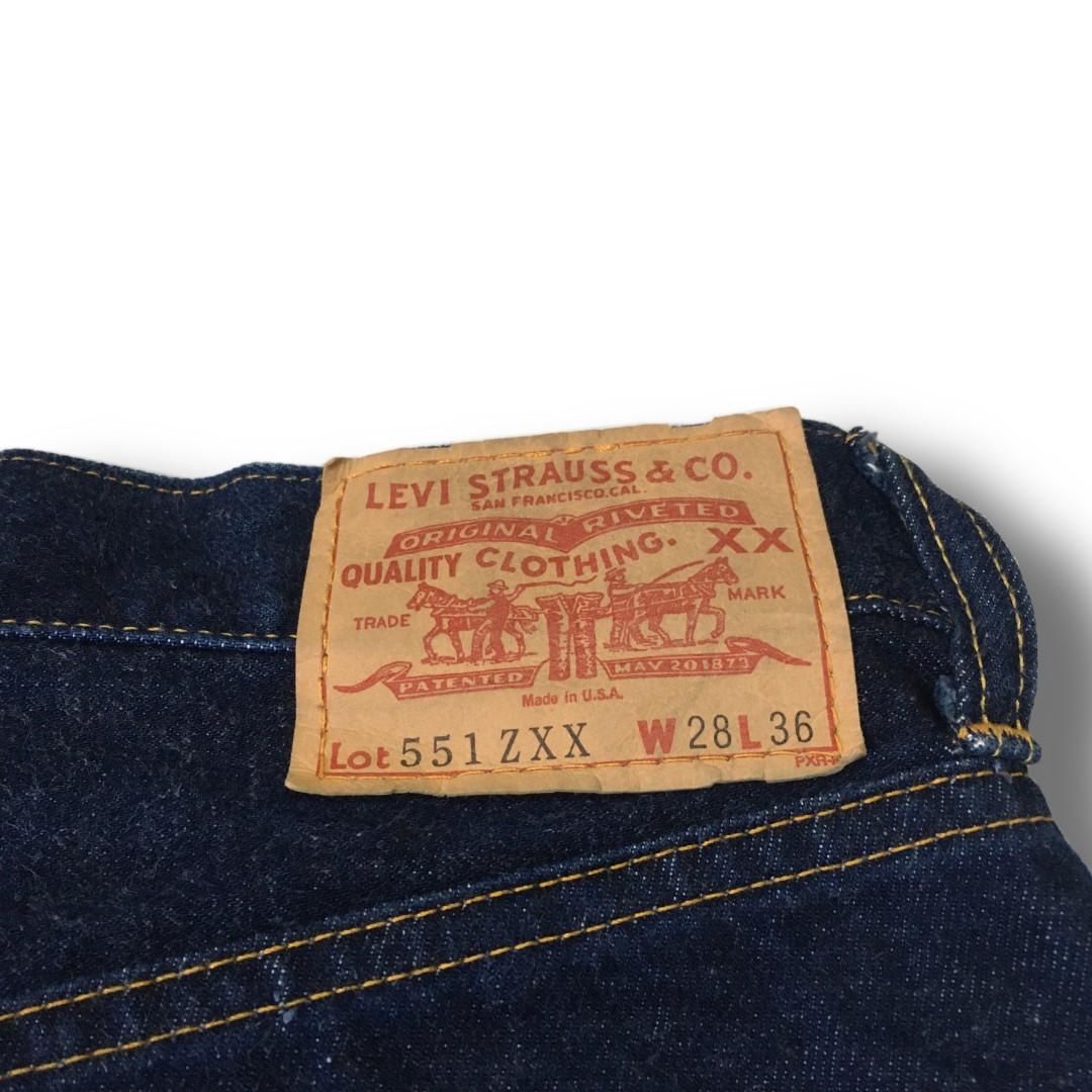 Vintage Levis 551 ZXX Big E Selvedge Denim Jeans, Men's Fashion 