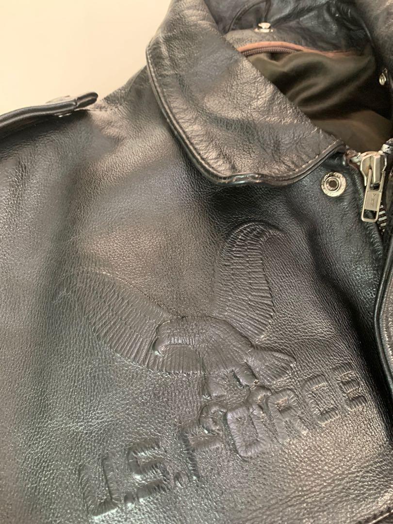 Air force 2024 leather bomber jacket